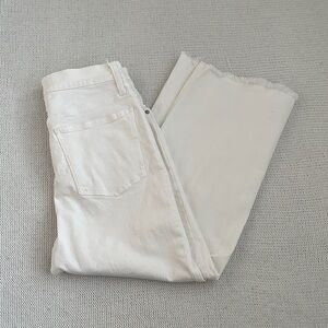 Madewell White Wide-Leg Flare Jeans